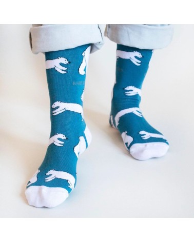 Sauvez les ours polaires - Chaussettes en bambou Bare Kind jolies pour femme originales pour homme chausset rigolotes drole S...