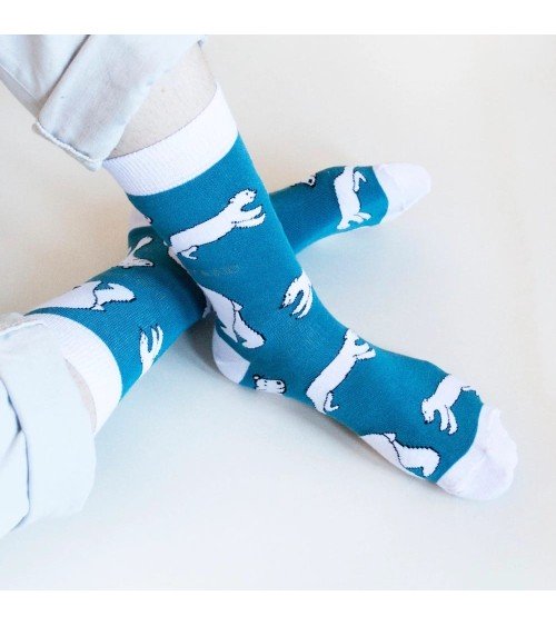 Sauvez les ours polaires - Chaussettes en bambou Bare Kind jolies pour femme originales pour homme chausset rigolotes drole S...