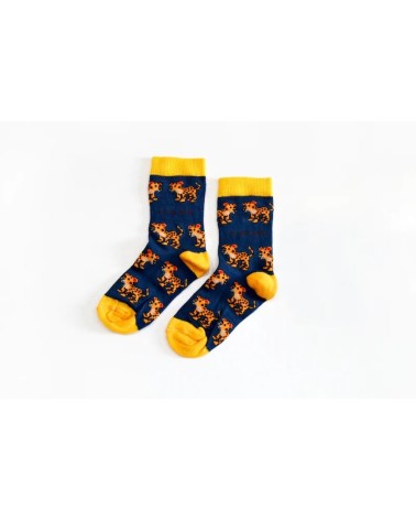 Rettet die Leoparden - Bambus Kindersocken Bare Kind socke kuschelsocken für damen lustig herren farbige coole socken