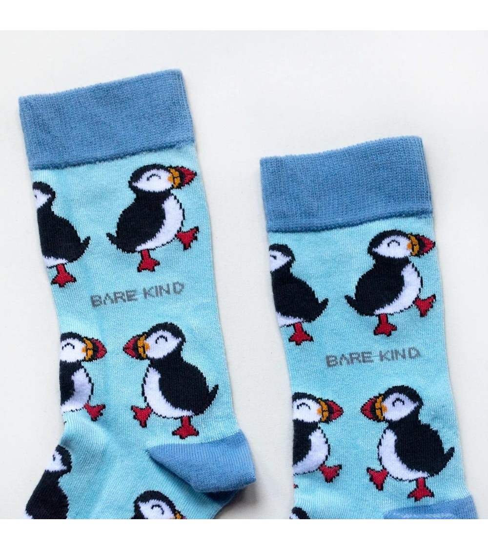 Save the Puffins - Bamboo Kids Socks Bare Kind funny crazy cute cool best pop socks for women men