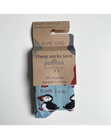 Rettet die Papageientaucher - Bambus Kindersocken Bare Kind Socke lustige Damen Herren farbige coole socken mit motiv kaufen