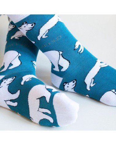 Save the Polar Bears - Bamboo Socks Bare Kind funny crazy cute cool best pop socks for women men