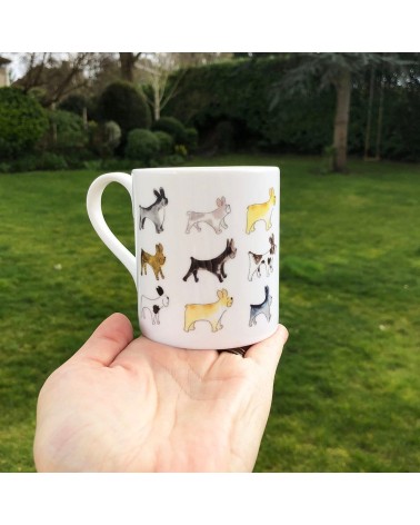 Becher - Französische Bulldogge Illustration by Abi kaffeetassen teetasse grosse lustige schöne kaufen