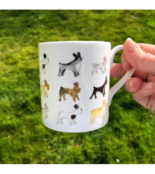 Becher - Französische Bulldogge Illustration by Abi kaffeetassen teetasse grosse lustige schöne kaufen