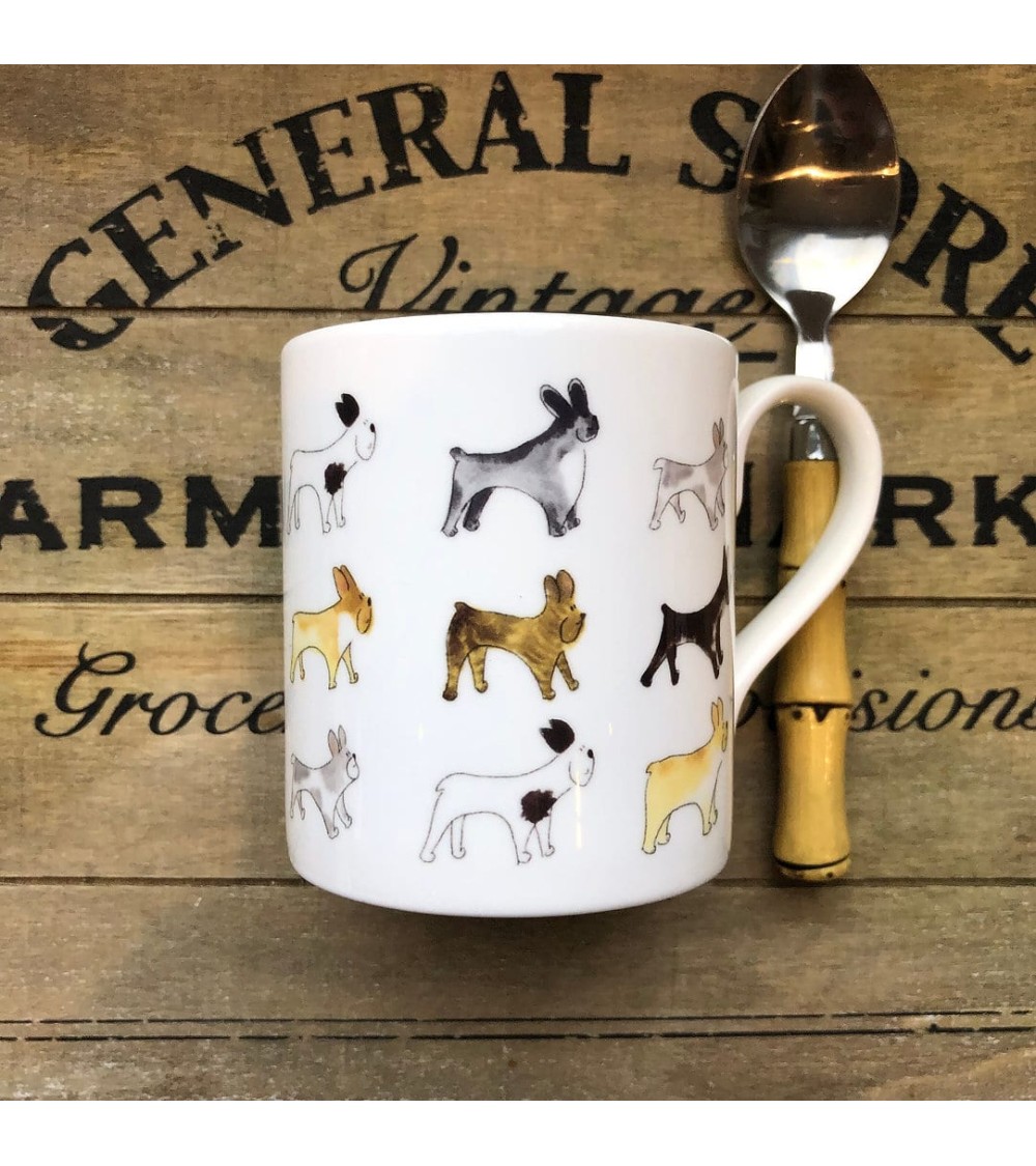 Mug - Bouledogue Français Illustration by Abi design à café thé cappuccino originale grande grosse original fun