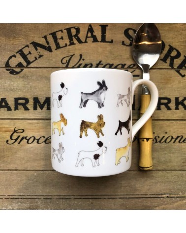 Mug - Bouledogue Français Illustration by Abi design à café thé cappuccino originale grande grosse original fun