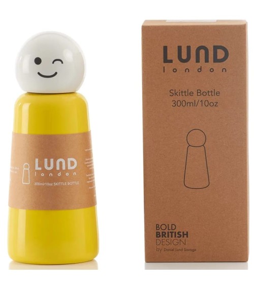 Gourde Isotherme - Skittle Bottle 300ml - Jaune et Blanc Lund London gourde sport metal d eau aluminium thé design