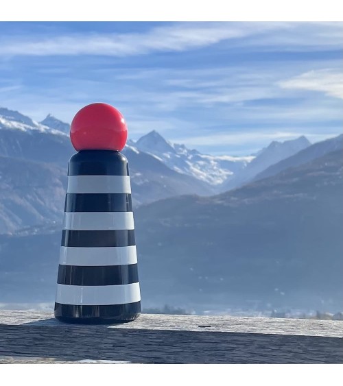 Thermo Trinkflasche - Skittle Bottle 500ml - Streifen und Koralle Lund London Trinkflaschen und Lunchboxen design Schweiz Ori...
