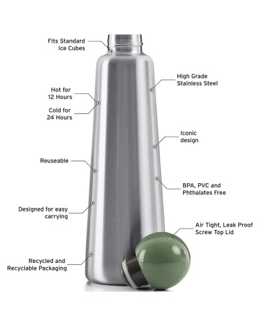 Thermo Flask - Skittle Bottle 750ml - Stainless steel Lund London best water bottle
