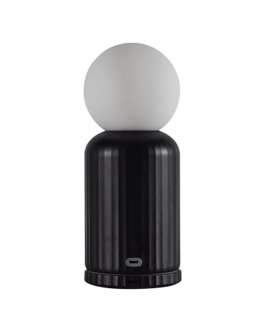 Skittle Lamp - Noir - Lampe de table sans fil Lund London a poser de nuit led moderne originale design suisse