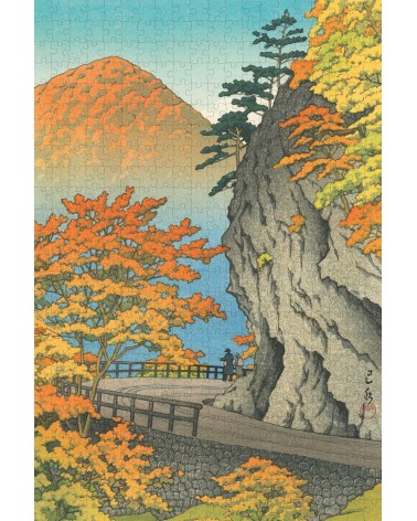 Kawase Hasui - Autumn at Saruiwa - Puzzle 500 pièces Pomegranate Puzzles adulte design art the jigsaw suisse