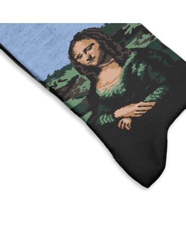 Chaussettes - La Joconde de Léonard de Vinci Curator Socks jolies chausset pour homme femme fantaisie drole originales