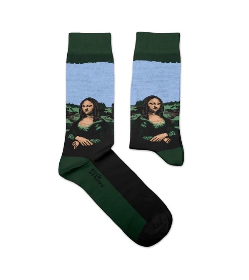 Socken - Mona Lisa von Leonardo da Vinci Curator Socks Socke lustige Damen Herren farbige coole socken mit motiv kaufen