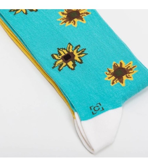 Socken - Zwölf Sonnenblumen in einer Vase - Vincent van Gogh Curator Socks Socke lustige Damen Herren farbige coole socken mi...