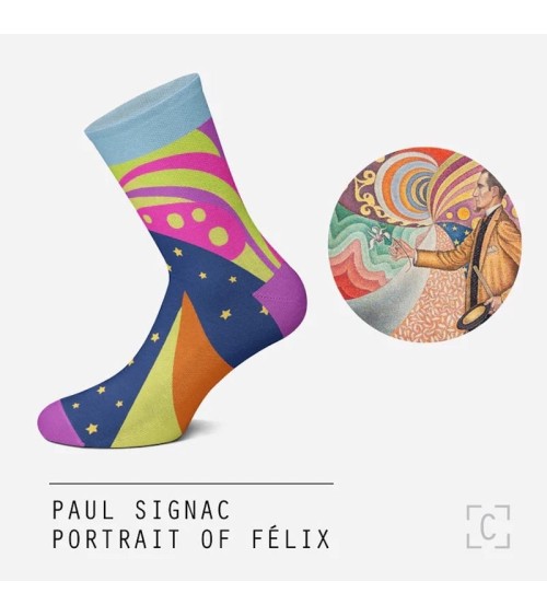 Calzini - Portrait de Félix Fénéon Curator Socks Calze design svizzera originale