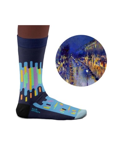 Socken - Boulevard Montmartre bei Nacht Curator Socks socke kuschelsocken für damen lustig herren farbige coole socken