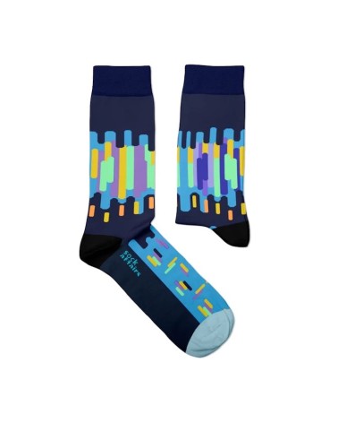 Chaussettes - Boulevard Montmartre, effet de nuit Curator Socks jolies pour femme originales pour homme chausset rigolotes dr...