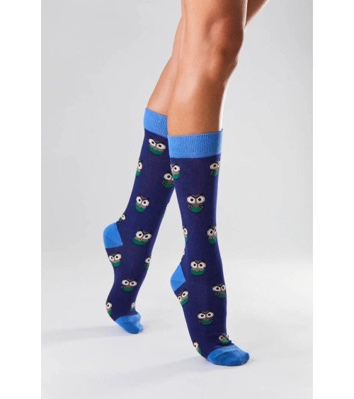 Socken BeOwl - Eule - Blau Besocks socke kuschelsocken für damen lustig herren farbige coole socken