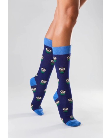 Calzini BeOwl - Gufo - Blu Besocks calze da uomo per donna divertenti simpatici particolari