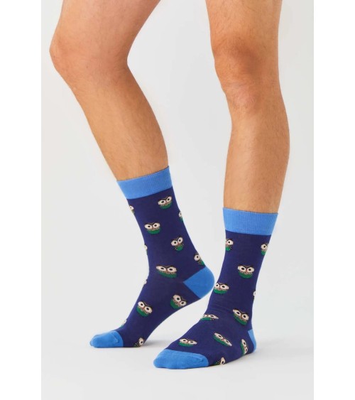 Calzini BeOwl - Gufo - Blu Besocks calze da uomo per donna divertenti simpatici particolari