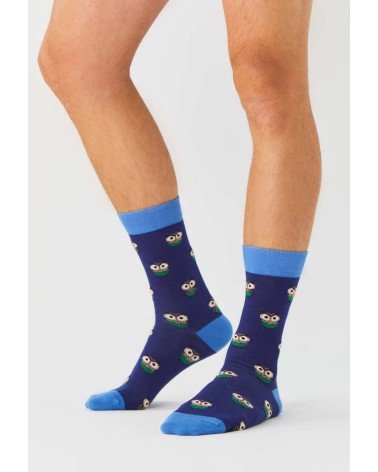 Socken BeOwl - Eule - Blau Besocks socke kuschelsocken für damen lustig herren farbige coole socken