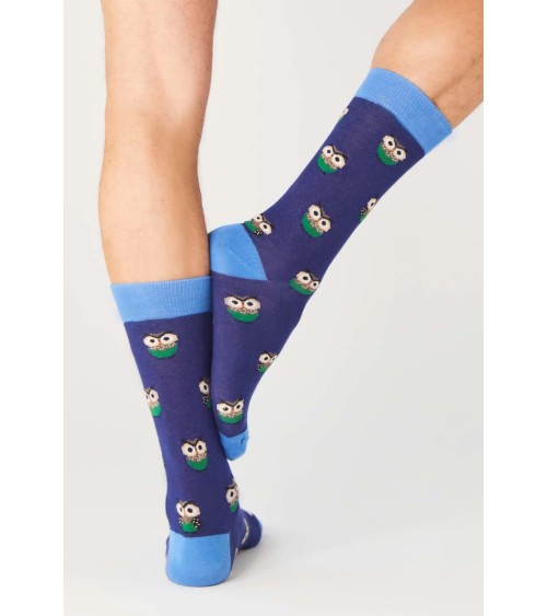 Socks BeOwl - Owl - Blue Besocks funny crazy cute cool best pop socks for women men
