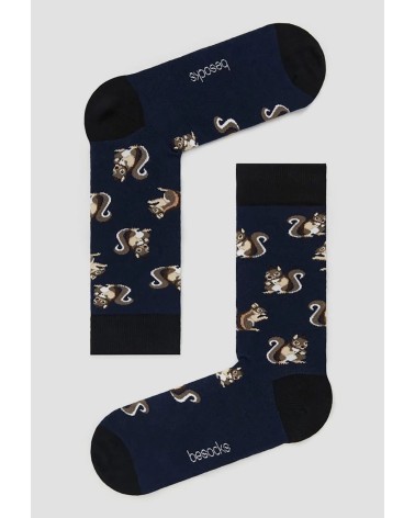 Calzini BeSquirrel - Scoiattolo - Blu Besocks calze da uomo per donna divertenti simpatici particolari