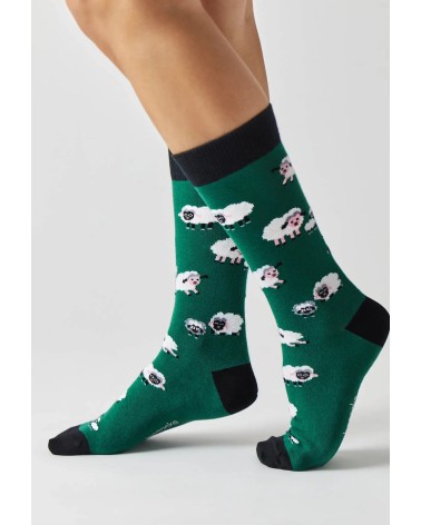 Socks BeSheep - Sheep - Green Besocks funny crazy cute cool best pop socks for women men