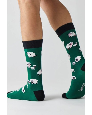 Socks BeSheep - Sheep - Green Besocks funny crazy cute cool best pop socks for women men