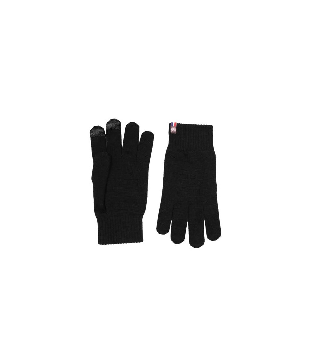 Gants tactiles en laine Perinne - Noir Maison Bonnefoy idée cadeau original suisse