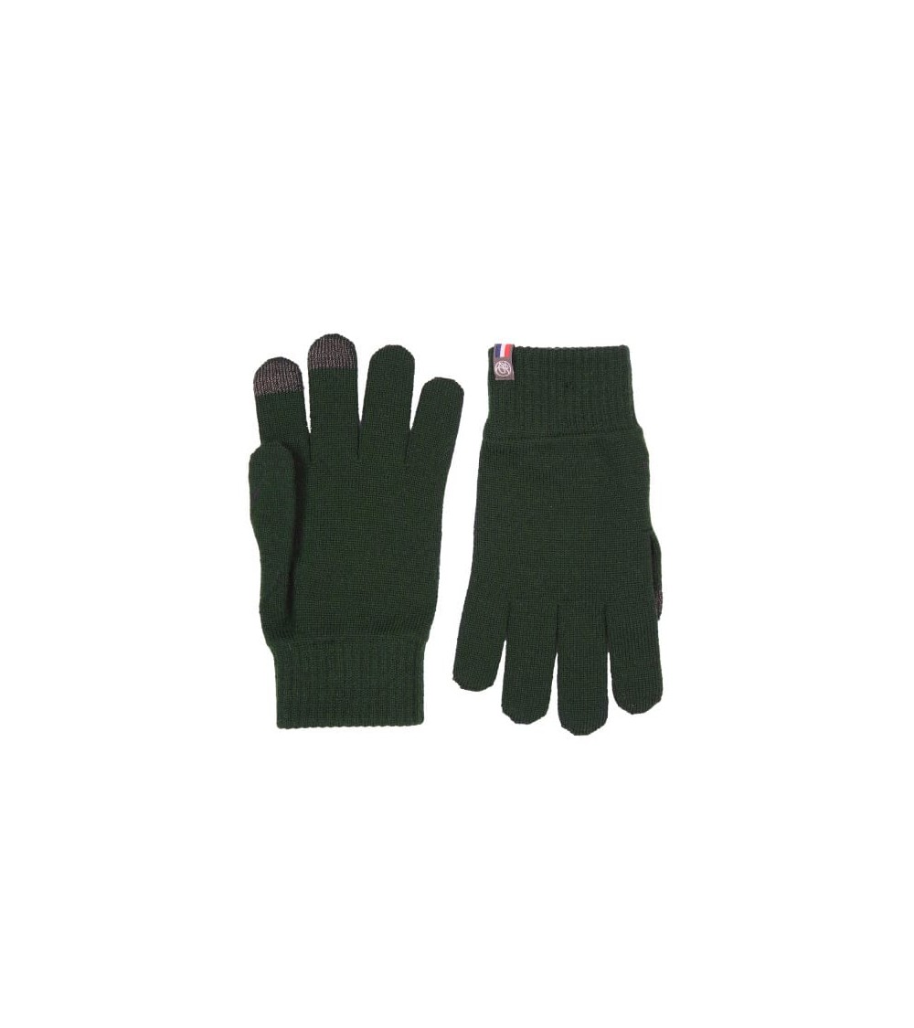 Merino wool Gloves Perinne - Forest green Maison Bonnefoy original gift idea switzerland