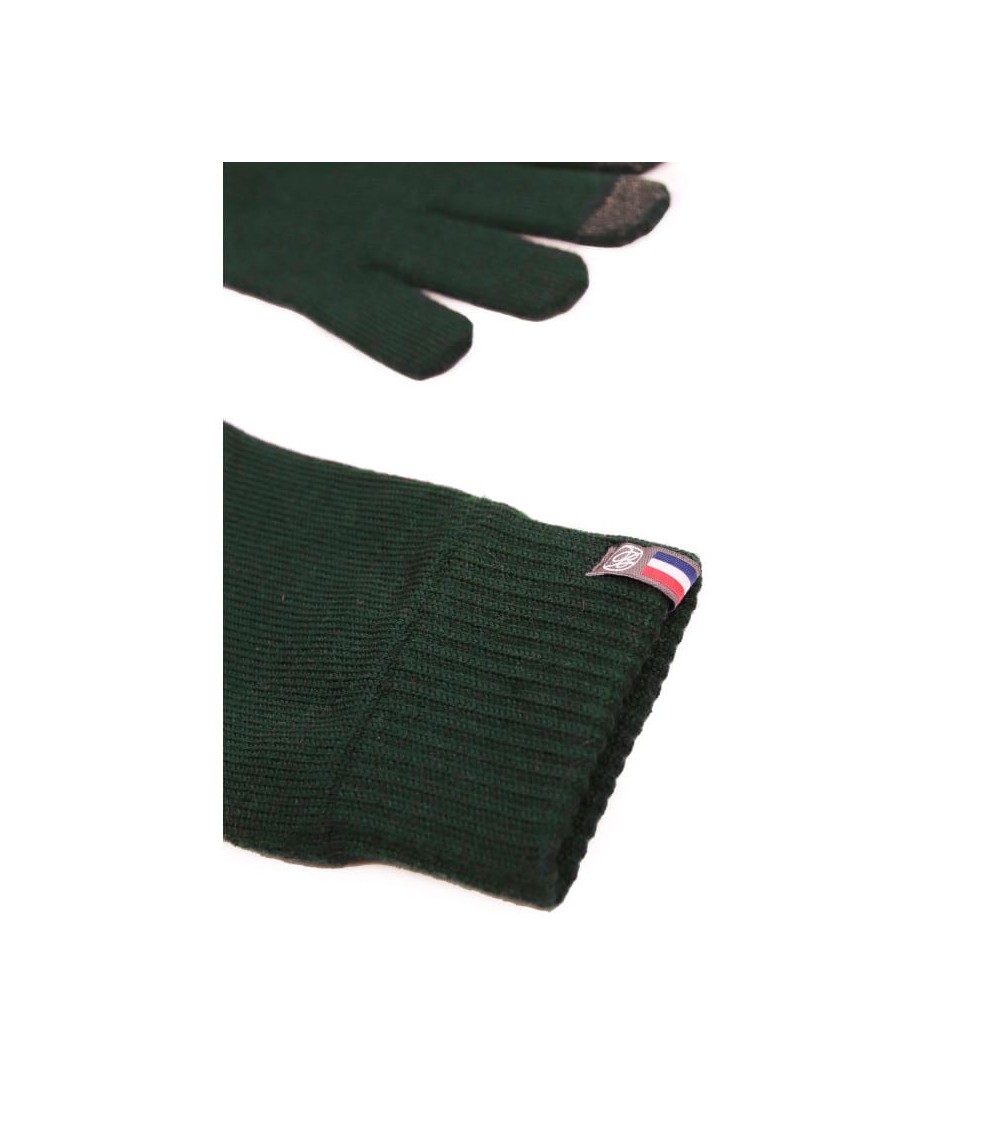 Merino wool Gloves Perinne - Forest green Maison Bonnefoy original gift idea switzerland