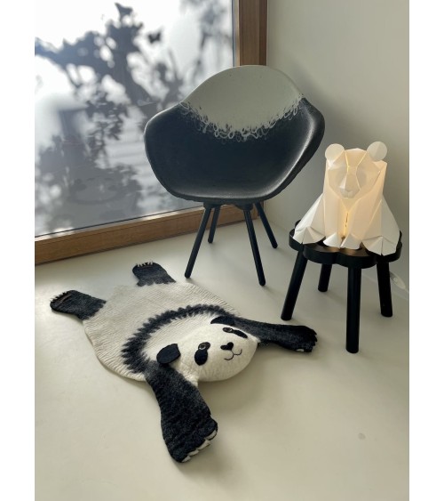 Ping il Panda - Tappeto in lana per bambini Sew Heart Felt tappeti in lana naturale fatti a mano Tappeto animali bambini