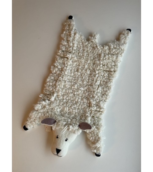 Shirley - Tappeto animale in lana - Pecora Sew Heart Felt tappeti in lana naturale fatti a mano Tappeto animali bambini