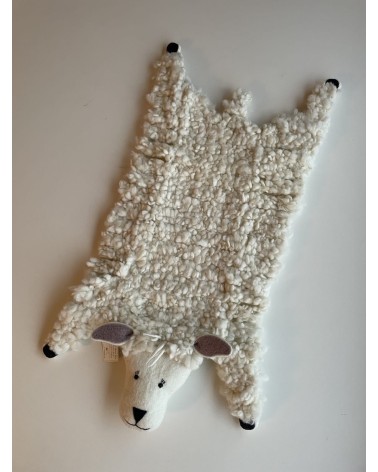 Shirley - Tappeto animale in lana - Pecora Sew Heart Felt tappeti in lana naturale fatti a mano Tappeto animali bambini