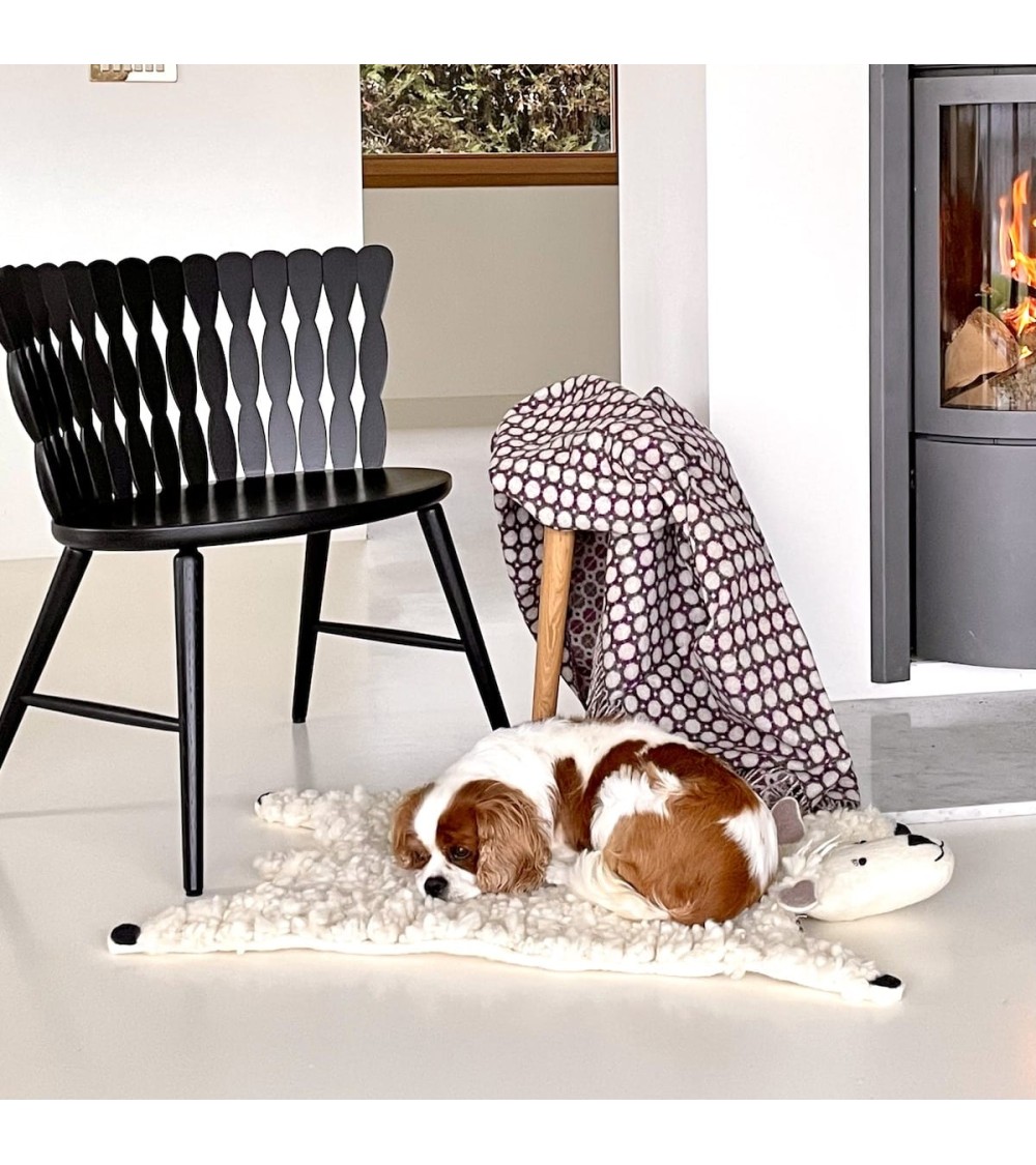 Shirley Sheep - Wool animal rug Sew Heart Felt animal rugs for nursery animal rug for living room kids