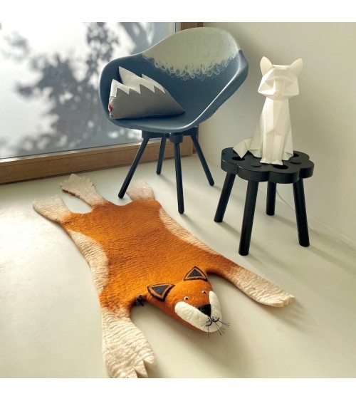 Finlay le Renard - Tapis animal en laine Sew Heart Felt Tapis Enfant & Bébé design suisse original