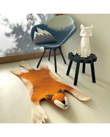 Finlay der Fuchs - Tier-Teppich aus Wolle Sew Heart Felt Kinderteppich design Schweiz Original