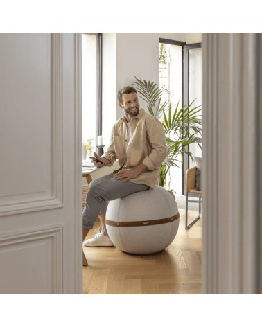 Bloon Original Avorio - Sedia ergonomica Bloon Paris palla da seduta pouf gonfiabile
