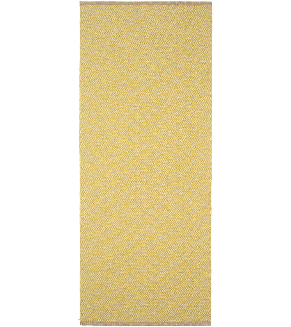 Vinyl Teppich - STRAND Mustard Brita Sweden küchenteppich küchenläufer waschbar waschbarer outdoor teppich Teppichläufer balkon