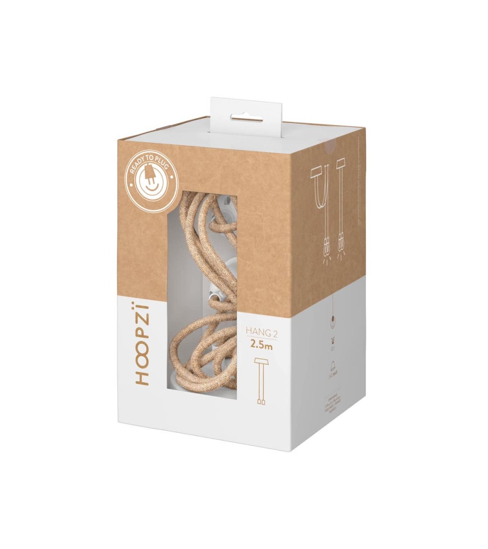 HANG-2 Ficelle - Lampe suspension luminaire, plafonnier 2 fils Hoopzi Kitatori Suisse