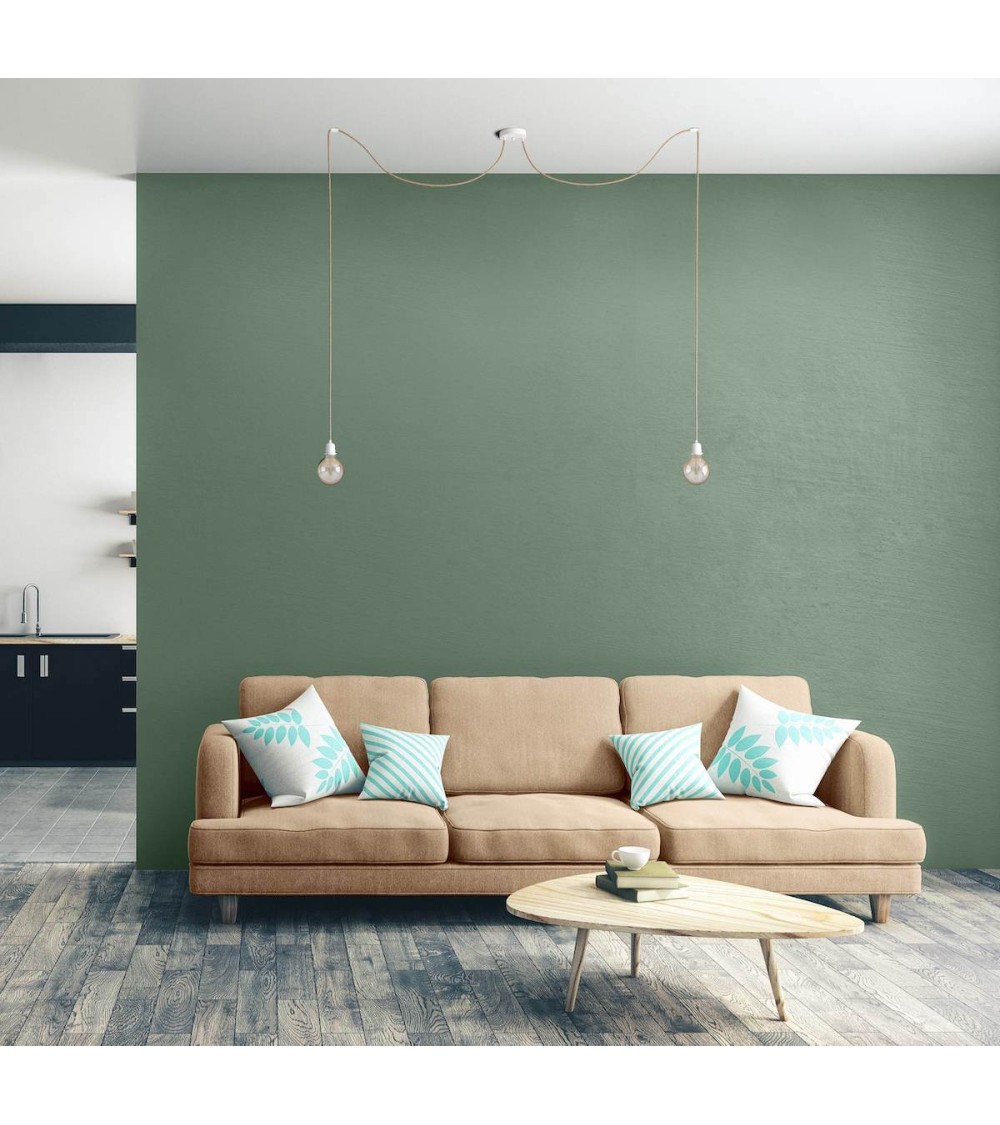 HANG-2 Ficelle - Lampe suspension luminaire, plafonnier 2 fils Hoopzi Kitatori Suisse