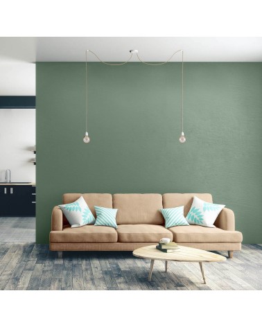 HANG-2 Corda - Lampada a sospensione 2 luci, lampada da soffitto Hoopzi