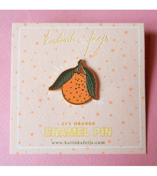 Enamel Pin - Orange Katinka Feijs broches and pins hat pin badges collectible