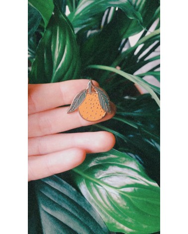 Pin's - Orange Katinka Feijs pins rare métal originaux bijoux suisse