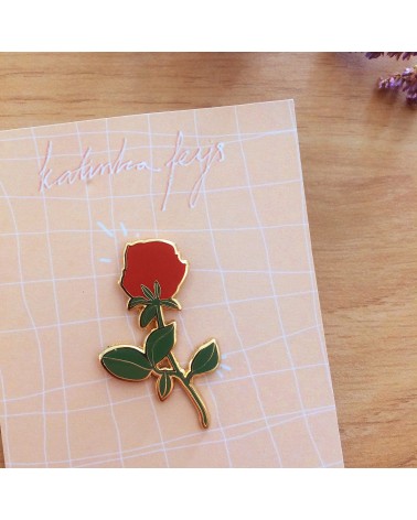 Pin Anstecker - Rote Rose Katinka Feijs Anstecknadel Ansteckpins pins anstecknadeln kaufen
