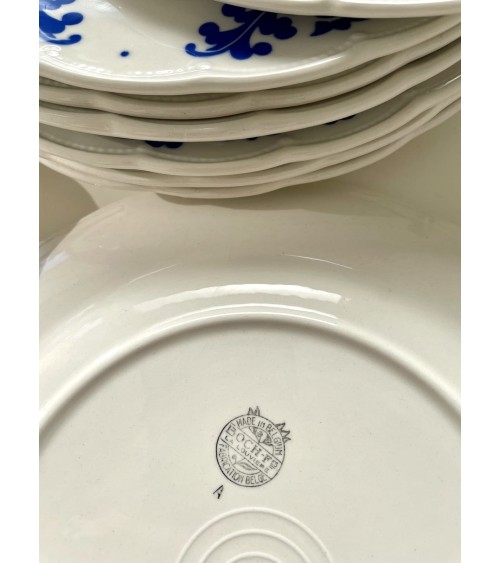 6 Assiettes creuses - Boch Frères - Vintage kitatori meuble vintage shop online boutique suisse