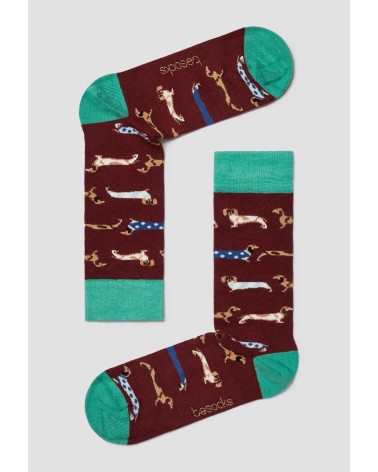 Socks - BePets - Dachshund - Garnet Besocks funny crazy cute cool best pop socks for women men