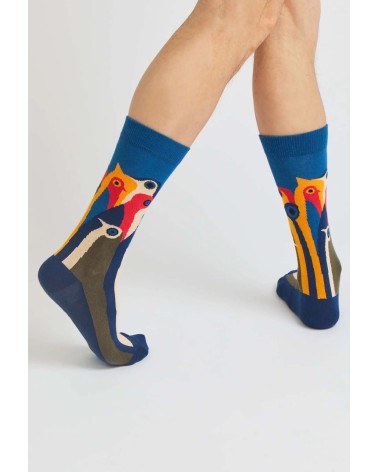 Chaussettes BeBirds - Oiseaux Besocks jolies pour femme originales pour homme chausset rigolotes drole Suisse