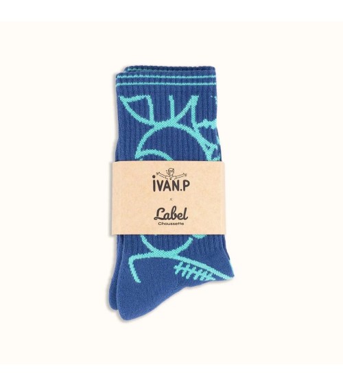 Sport-Socken - Ivan Peev Label Chaussette lustige socken adventskalender Damen Herren farbige coole socken mit motiv kaufen